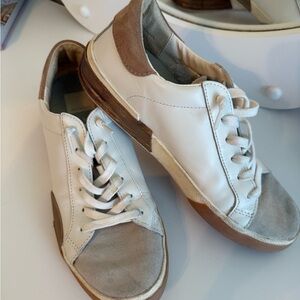 Dolce Vita White and Tan Sneakers